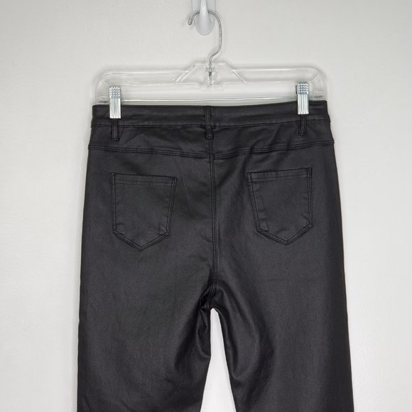 Appercloth A Stretchy Black Faux Leather Pants with Soft Inside NWT Size L - Picture 5 of 13